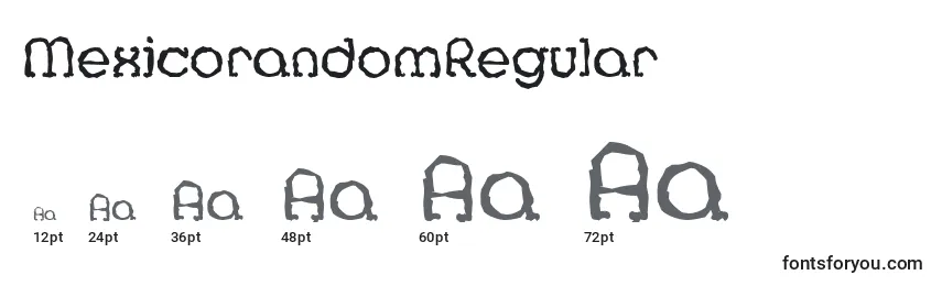 MexicorandomRegular Font Sizes