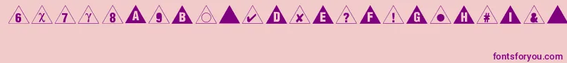 Bullets3Regular Font – Purple Fonts on Pink Background