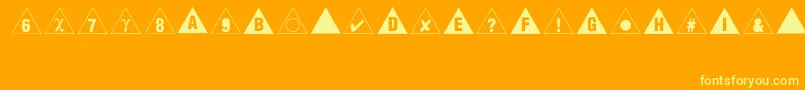 Bullets3Regular Font – Yellow Fonts on Orange Background