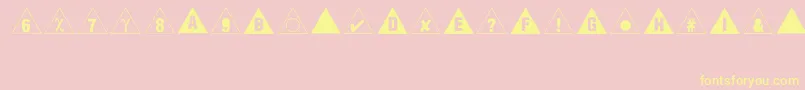 Bullets3Regular Font – Yellow Fonts on Pink Background