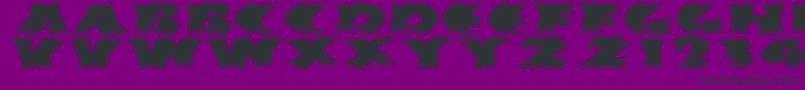 Hurrikanish Font – Black Fonts on Purple Background