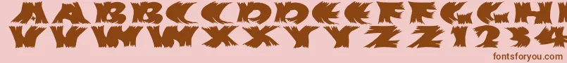 Hurrikanish Font – Brown Fonts on Pink Background