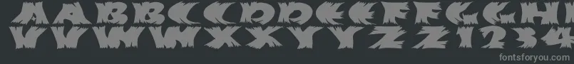 Hurrikanish Font – Gray Fonts on Black Background