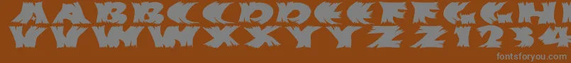 Hurrikanish Font – Gray Fonts on Brown Background
