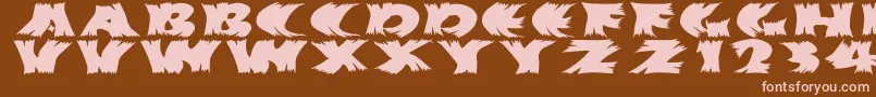 Hurrikanish Font – Pink Fonts on Brown Background