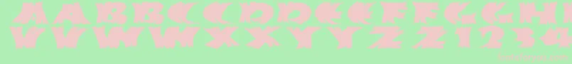 Hurrikanish Font – Pink Fonts on Green Background