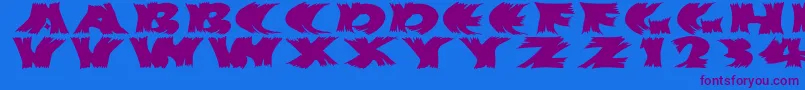 Hurrikanish Font – Purple Fonts on Blue Background