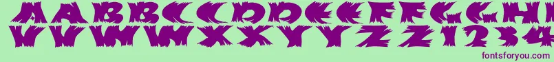 Hurrikanish Font – Purple Fonts on Green Background
