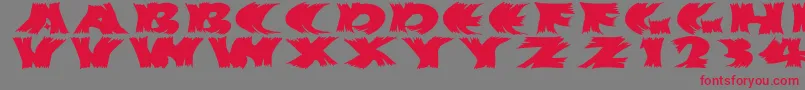Hurrikanish Font – Red Fonts on Gray Background