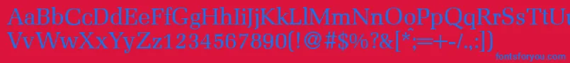 MelmacRegular Font – Blue Fonts on Red Background