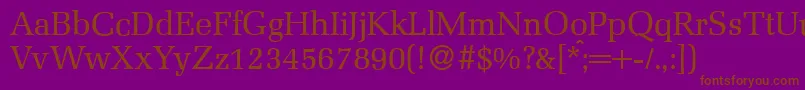 MelmacRegular Font – Brown Fonts on Purple Background