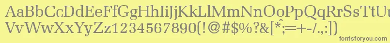 MelmacRegular Font – Gray Fonts on Yellow Background