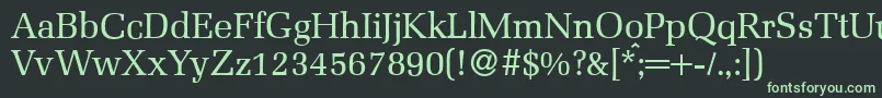MelmacRegular-fontti – vihreät fontit mustalla taustalla