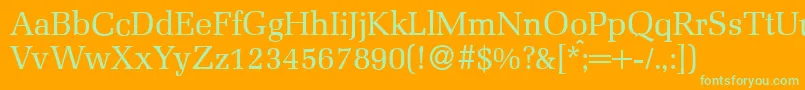 MelmacRegular Font – Green Fonts on Orange Background