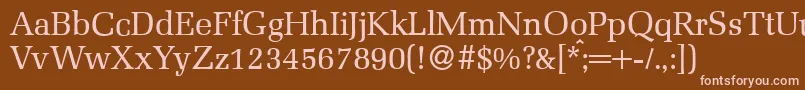 MelmacRegular Font – Pink Fonts on Brown Background