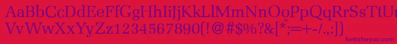 MelmacRegular Font – Purple Fonts on Red Background
