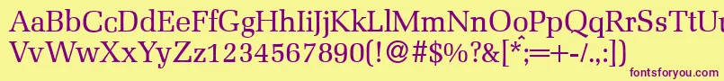 MelmacRegular Font – Purple Fonts on Yellow Background