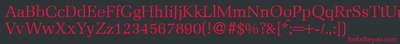 MelmacRegular Font – Red Fonts on Black Background