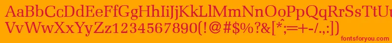 MelmacRegular Font – Red Fonts on Orange Background