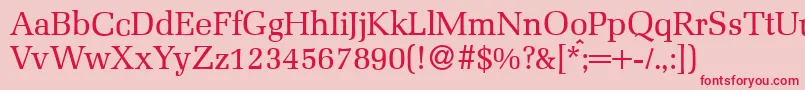 MelmacRegular Font – Red Fonts on Pink Background