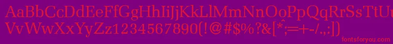 MelmacRegular Font – Red Fonts on Purple Background