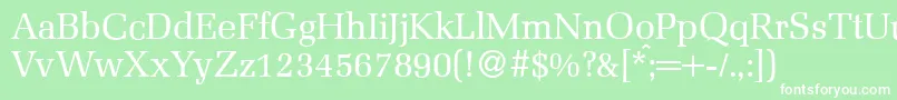 フォントMelmacRegular – 緑の背景に白い文字