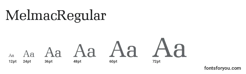 Размеры шрифта MelmacRegular