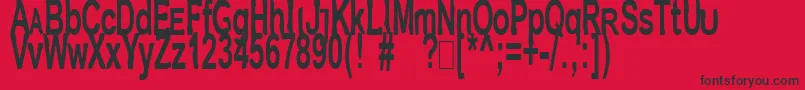 JetpakJuice Font – Black Fonts on Red Background