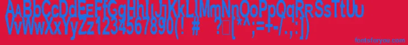 JetpakJuice Font – Blue Fonts on Red Background