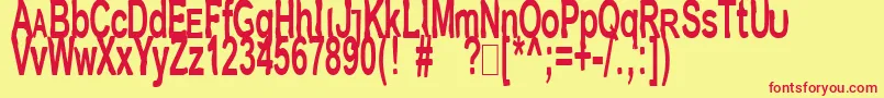 JetpakJuice Font – Red Fonts on Yellow Background