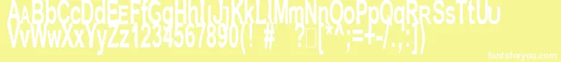 JetpakJuice Font – White Fonts on Yellow Background
