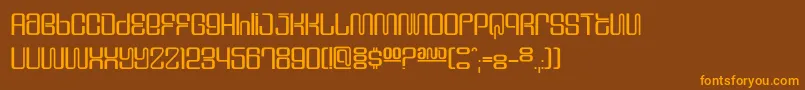 Dssupervixencyr Font – Orange Fonts on Brown Background