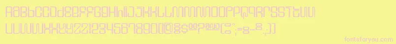 Dssupervixencyr Font – Pink Fonts on Yellow Background