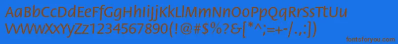 Florac Font – Brown Fonts on Blue Background