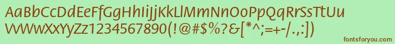 Florac Font – Brown Fonts on Green Background