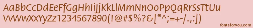 Florac Font – Brown Fonts on Pink Background