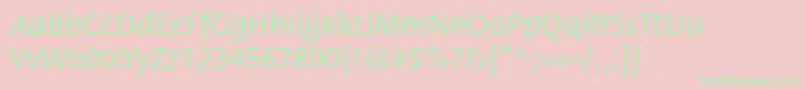 Florac Font – Green Fonts on Pink Background