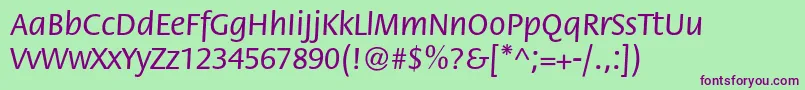 Florac Font – Purple Fonts on Green Background