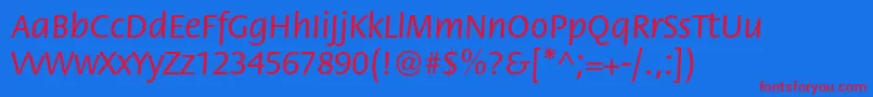 Florac Font – Red Fonts on Blue Background