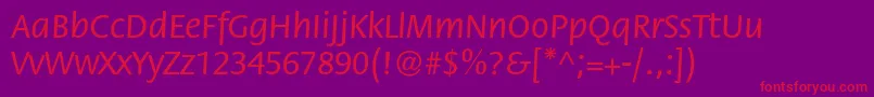 Florac Font – Red Fonts on Purple Background