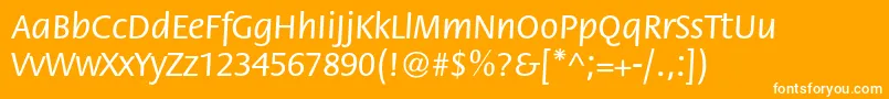 Florac Font – White Fonts on Orange Background
