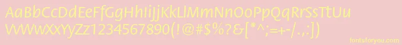 Florac Font – Yellow Fonts on Pink Background