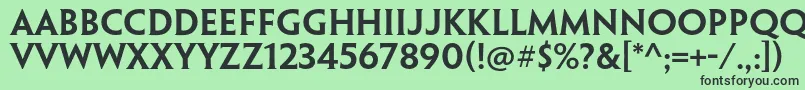 PenumbrahalfserifstdSebd-fontti – mustat fontit vihreällä taustalla