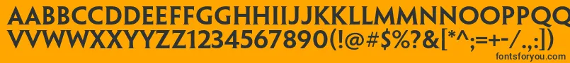 Шрифт PenumbrahalfserifstdSebd – чёрные шрифты на оранжевом фоне