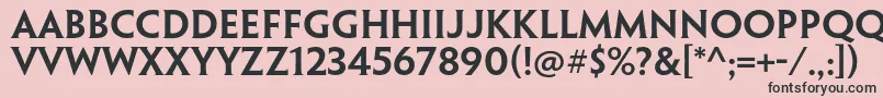 PenumbrahalfserifstdSebd-fontti – mustat fontit vaaleanpunaisella taustalla