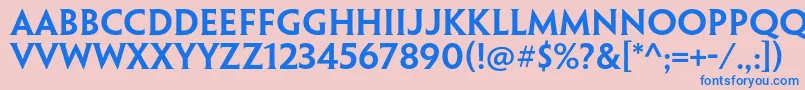 PenumbrahalfserifstdSebd-fontti – siniset fontit vaaleanpunaisella taustalla