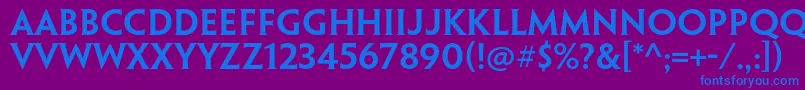 フォントPenumbrahalfserifstdSebd – 紫色の背景に青い文字
