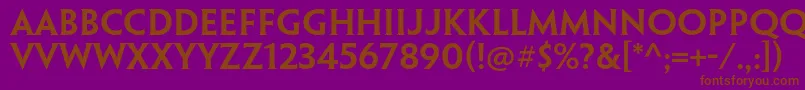 Шрифт PenumbrahalfserifstdSebd – коричневые шрифты на фиолетовом фоне