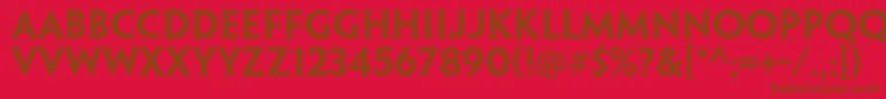 PenumbrahalfserifstdSebd-fontti – ruskeat fontit punaisella taustalla
