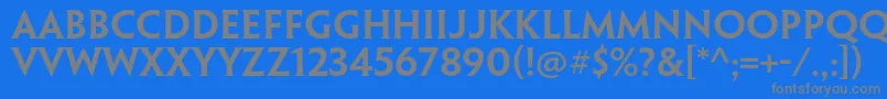 PenumbrahalfserifstdSebd-fontti – harmaat kirjasimet sinisellä taustalla